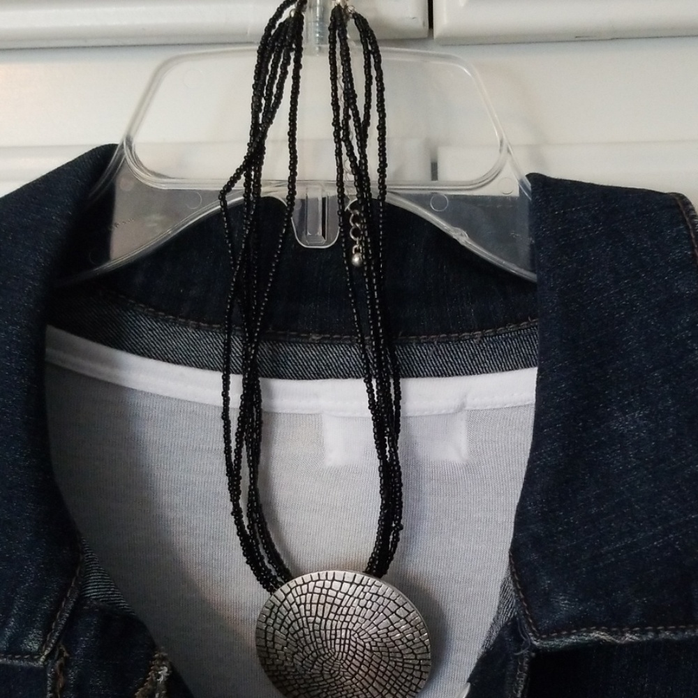 Black beaded necklace